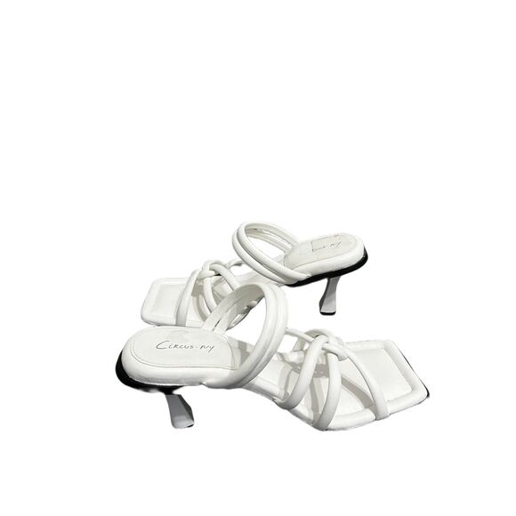 Circus by Sam Edelman White Strappy Heels Sandals - Size 6 - Picture 4 of 5
